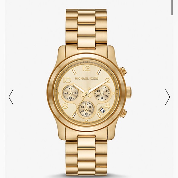 Michael Kors Runway Gold-Tone Watch - Picture 1 of 6